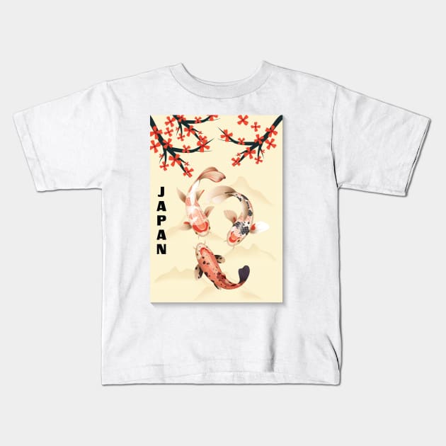 koi fish japan culture Kids T-Shirt by Koi Station